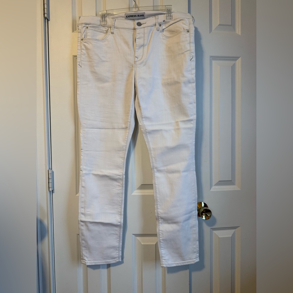 Express White Denim Jeans Size 14 regular in great condition